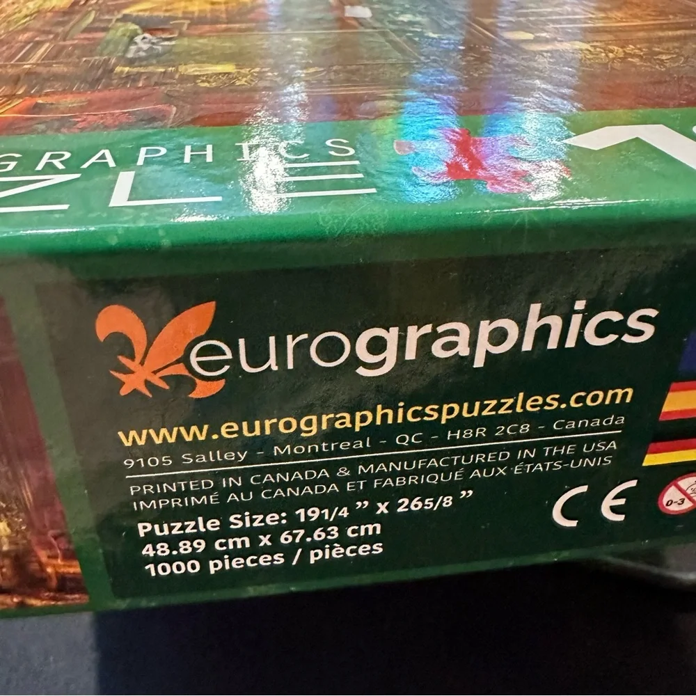 Christmas Puzzle! EUROGRAPHICS 1000pc Golden Lab Holiday puzzle
